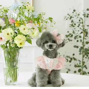 Ropa para perros, vestido de estilo femenino para perros pequeños y niñas, ropa para perros Pug <span class=keywords><strong>Chihuahua</strong></span>, vestido rosa para perros, ropa para gatos - Product Image 4