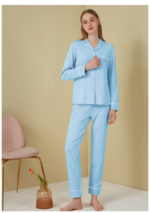 <span class=keywords><strong>Pigiama</strong></span> in <span class=keywords><strong>Cotone</strong></span> <span class=keywords><strong>con</strong></span> Stampe Personalizzate, Set da Notte di Lusso a Maniche Lunghe per <span class=keywords><strong>Donna</strong></span> - Product Image 4