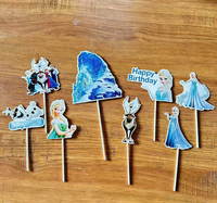Décorations écologiques imprimées pour gâteaux d'anniversaire, pics décoratifs en papier pour cupcakes, décorations de friandises pour la vente au détail, les fêtes et les banquets
