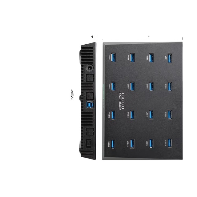A-163 Sipolar Industrial USB 3.0 16 Port Hub with TF Card Support Stock Available