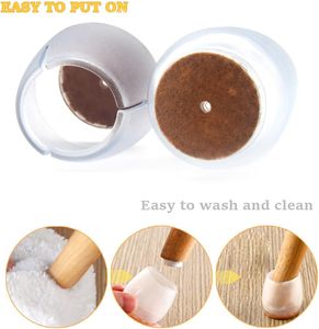 Housse de protection universelle pour table, antidérapante, protection du sol, silencieuse, pour pieds de chaises ronds et carrés, coussinets en silicone pour pieds de chaise, meubles - Product Image 3