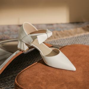 Pointed <b>Toe</b> Sexy Mid <b>Heel</b> Stiletto Heeled Sandals Breathable Anti-Slip Wedding Shoes for Work and Commuting - Product Image 4