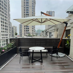 Paraguas de jardín al aire libre con mango de fácil agarre, sombrilla voladiza de 10 pies, sombrilla de marketing rectangular grande Roma - Product Image 1