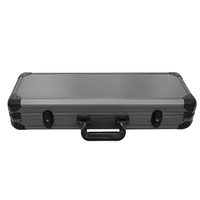 YH Boîte de jetons de poker de haute qualité 500 pièces, étui en aluminium noir épais avec rembourrage en mousse