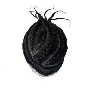 <span class=keywords><strong>Cabello</strong></span> humano virgen Postizos 1B Black Cornrow <span class=keywords><strong>Trenzas</strong></span> Tupé 8x10 Encaje central <span class=keywords><strong>con</strong></span> unidad AUS de perímetro de PU <span class=keywords><strong>para</strong></span> <span class=keywords><strong>hombres</strong></span> negros - Product Image 6