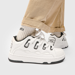 Zapatillas de deporte personalizadas de fabricante con mi logotipo, zapatos de marca de alta calidad de cuero genuino, zapatos de monopatín informales a la moda, zapatillas de deporte para hombre - Product Image 4