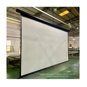 Büyük boy 200 220 250 300 inç büyük motorlu projektör ekranı toplantı odası okul multimedya sınıf için