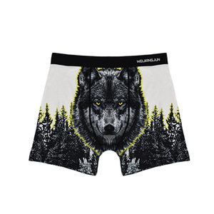 <span class=keywords><strong>Leche</strong></span> seda poliéster elasticidad y transpirable cintura media bóxer Tigre águila Lobo 3D patrón <span class=keywords><strong>de</strong></span> impresión Digital ropa interior <span class=keywords><strong>de</strong></span> los hombres - Product Image 3