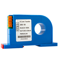 Konverter Arus AC/DC Hall 4-20mA 0-10V 0-5V RS485 Sensor Arus AC DC 0-10A 0-20A 0-30A 0-100A DC24V Pemancar Arus