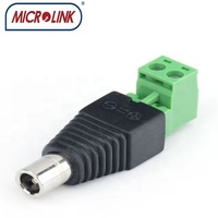 Kits de caméras de vidéosurveillance, connecteur femelle à visser pour prise DC, mini prise d'alimentation 12V DC