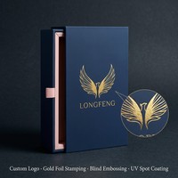 Kotak Kemasan Laci Kaku Multi-Warna Kelas Atas OEM dengan Logo Foil Emas, Bahan Daur Ulang, Penutup Magnetik untuk Kosmetik dan Rambut