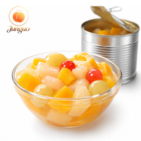 Ingeblikte Fruitcocktail 850g Ananas Perzik Peer in Licht Siroop HACCP BRC OEM Private Label Groothandel Blikverpakking Leverancier