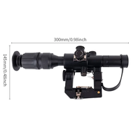 Lunette de visée tactique LUXUN SVD 4x26 longue portée avec réticule de télémétrie en verre et illumination rouge