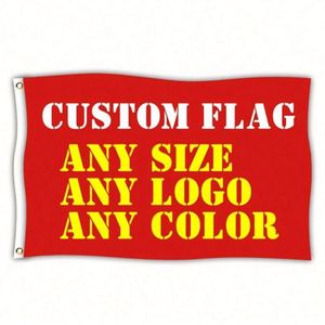 Banderas Personalizadas de Poliéster 100% en Tamaño, Color y Estilo Personalizados 3X5FT 90x150cm Venta al por Mayor de Fábrica Cualquier Color Cualquier Tamaño Cualquier Diseño - Product Image 1