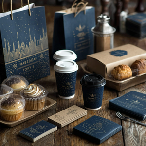 Tại Gói 8Oz 12Oz 16Oz 20Oz Phân Hủy Sinh Học Dùng Một Lần Cafe Takeaway Carton Tường Đơn Đôi Tường Cà Phê PLA Cốc Giấy Với Nắp - Product Image 2