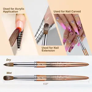 High-quality Kolinsky Bristles For Precise And Smooth Application Nail Polish Painting Brush Pen For Professional Home DIY Salon