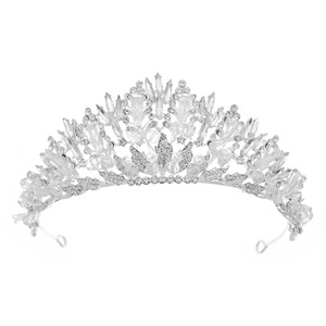 Tiara <span class=keywords><strong>de</strong></span> Cristal con Pedrería <span class=keywords><strong>de</strong></span> Princesa, Elegante y Moderna, para Concurso <span class=keywords><strong>de</strong></span> Belleza, Boda o Novia, Marca LUOXIN - Product Image 2