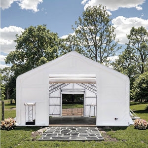 Abri de stockage en acier galvanisé à double poutre robuste de 20x63x15 pieds pour voitures, véhicules extérieurs, bateaux, <span class=keywords><strong>moto</strong></span>, couverture en PE pour métal - Product Image 1