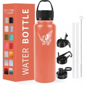 Botella de Agua Deportiva de Acero Inoxidable con Aislamiento de Doble Pared, 32 oz, para Bebidas Frías y Calientes, con Tapa, para Viaje - Product Image 5