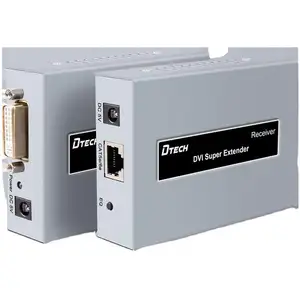 DTECH Support 1080P Audio out 60m DVI Extender with POC function for DVI port equipment
