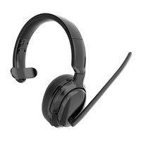 Casque Bluetooth sans fil pour camionneur, fonction de sourdine à une touche, micro à réduction de bruit, casque professionnel pour chauffeur de camion, appels mains libres