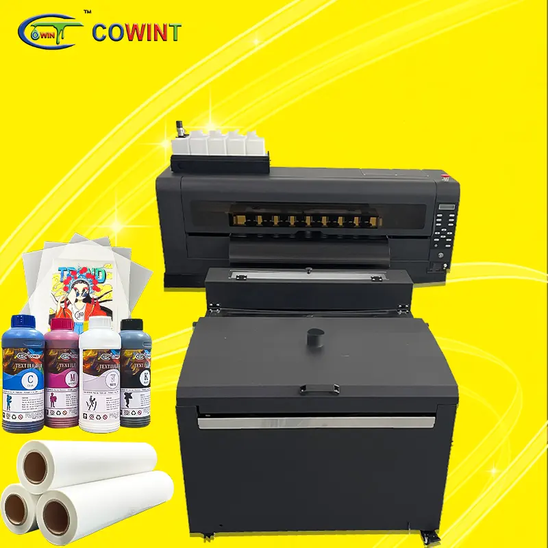 Cowint kit mesin cetak cetak label leher garmen kaus warna penuh dtf industri 2024