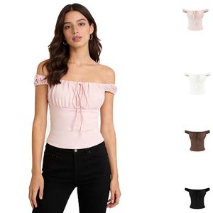 Blusa Larga de Algodón Tejido con Manga Corta, Transpirable, Ecológica, para Mujer, Estilo Vintage Retro, Estampada, para Verano, Otoño, Primavera e Invierno - Product Image 1