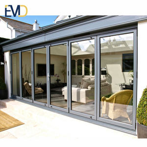 Perfiles de Puerta Plegable Exterior de Aluminio con Doble Vidrio Insonorizado de Alta Calidad y Estilo Moderno para el Hogar - Product Image 1