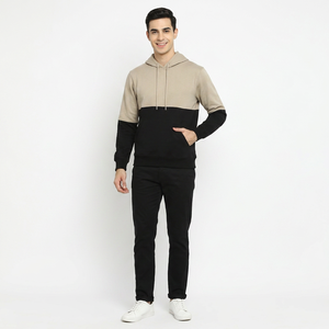 Sweats à capuche unisexes avec logo personnalisé, haute qualité, 80% coton, 20% polyester, molleton surdimensionné, broderie vierge pour hommes, saison hivernale - Product Image 1