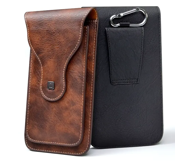 Hanman carteira masculina de couro legítimo, carteira masculina multifuncional feita em couro legítimo, com organizador para celular