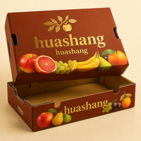 Boîtes d'expédition personnalisées en carton ondulé écologiques pour fruits et légumes, étanches et ventilées
