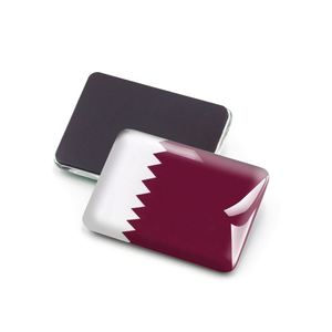 Imán de nevera circular 3D personalizado de 58 mm con pin magnético, diseño de Qatar, para regalos - Product Image 6