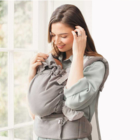 Porte-bébé Kangourou de Luxe en Coton Respirant, Écharpe de Portage Ergonomique Ajustable et Pliable pour Bébé et Tout-petit, Charge Maximale 20kg