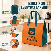 Sac isotherme réutilisable en non-tissé imperméable avec logo personnalisé YW, sac de livraison de nourriture isolé pour boulangerie, gâteaux, café