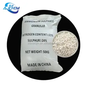Sulfate d'ammonium de qualité agricole/cristal granulaire de sulfate N 21% prix pour engrais