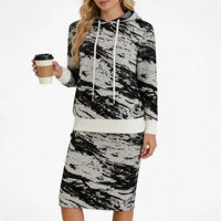 Ensemble pull tricoté à manches longues et cordon de serrage pour femme, marque privée, 2 pièces, tenue décontractée, mode avant-gardiste, confortable et chaude, jupe midi