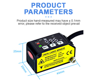 MOTEE Commutateur analogique haute précision 0.01mm Capteur photoélectrique Capteur de mesure de distance et d'épaisseur de déplacement laser