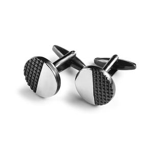 Boutons de manchette en métal noir personnalisés, design tendance, promotion en gros, cadeau souvenir de haute qualité - Product Image 1