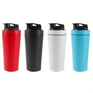 Large Capacity Single Layer 304 Stainless Steel <b>Shaker</b> <b>Bottle</b> Gym Protein Powder Fitness Sports with Scale Stirring Ball - Product Image 1