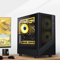Sumtax/Sumtai Flying Eagle 240 Computerkast Desktop Zijwaarts transparant Gaming Watergekoeld M-ATX Moederbord Mini Case Voorkant