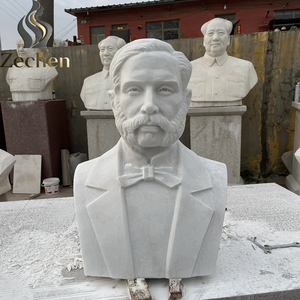 Statue en pierre personnalisée Henry <span class=keywords><strong>Dunant</strong></span>, décoration publique extérieure, sculpture de figure en pierre naturelle - Product Image 5