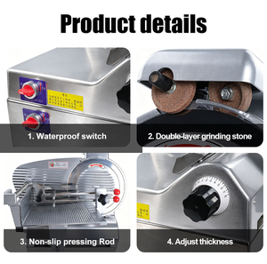 Machine à trancher la viande automatique verticale <span class=keywords><strong>de</strong></span> type plancher, électrique, industrielle, pour viande congelée, idéale pour les entreprises <span class=keywords><strong>de</strong></span> restauration - Product Image 5