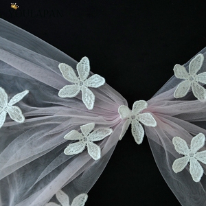 YouLaPan Écharpe de mariée en dentelle, boléro, châle, cape, boléro en maille, châles de mariée, vestes de robe de mariée, boléro à franges, couvre-épaules MG48-P - Product Image 6