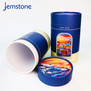 Venta al por mayor de China 100% tubo de papel de embalaje impreso en color personalizado biodegradable reciclado con tapa - Product Image 1