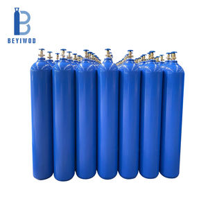 Argon/oksijen/karbon dioksit/azot/helyum kaliteli gaz şişesi için 40L yüksek basınçlı dikişsiz çelik gaz silindiri - Product Image 1