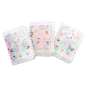 Mini Cute Cartoon A6 Transparent PVC Planner 3 Ring Binder Notebook Custom Grid Diary Journal Organizer 2022