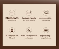 Haut-parleur Bluetooth 5.0 portable à basses profondes, sortie 12W, longue autonomie de la batterie, compagnon audio sans fil multi-mode pour l'extérieur