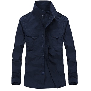 Camisa de Hombre para Primavera y Verano, Camisa Táctica de Pesca de Manga Larga para Exteriores, Camisas Softshell para Hombre, Ropa Ligera para Caza - Product Image 1