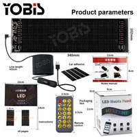 Panneau matriciel flexible à LED programmable, contrôle par application Bluetooth, affichage LED personnalisé avec texte, motif, animation, défilement pour voiture