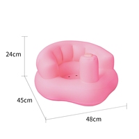 Siège de sol gonflable pour bébé, motif mignon, chaise d'apprentissage de la position assise pour nourrisson, pour le bain, l'alimentation, les jeux intérieurs et extérieurs, en PVC